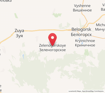 Map of Zelenogorskoye, Crimea
