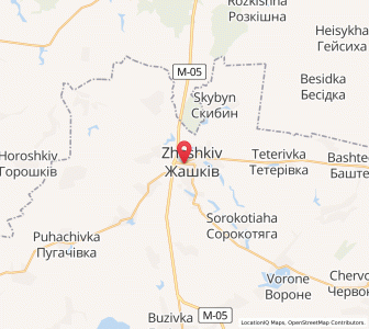Map of Jachkiv, Cherkasy