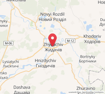 Map of Jydatchiv, Lviv