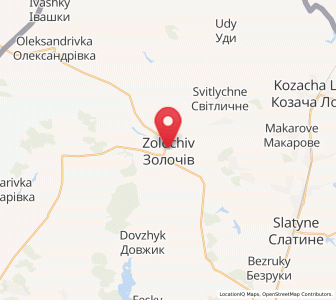 Map of Zolochiv, Kharkiv