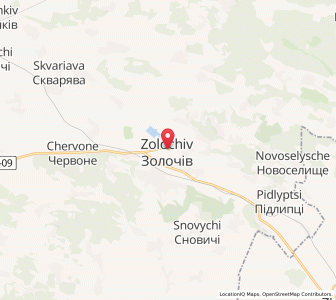 Map of Zolotchiv, Lviv