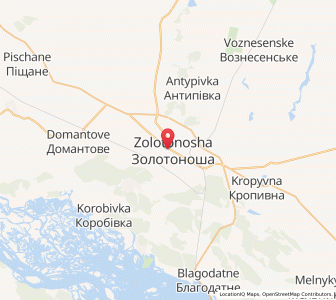 Map of Zolotonocha, Cherkasy