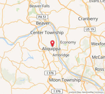 Map of Aliquippa, Pennsylvania