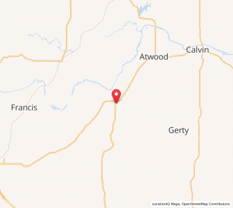 Map of Allen, Oklahoma