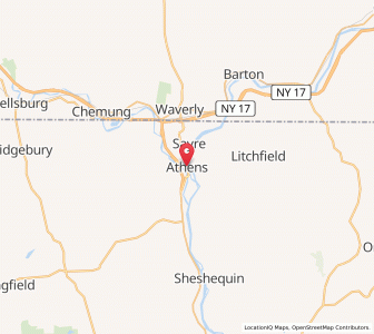 Map of Athens, Pennsylvania