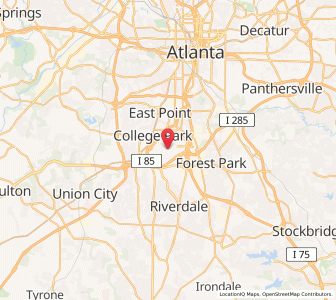 Map of ATL - Hartsfield-Jackson Atlanta International Airport, Georgia