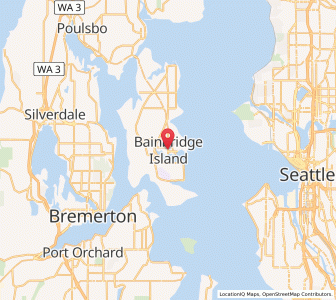 Map of Île de Bainbridge, Washington