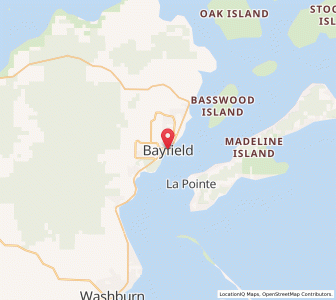 Map of Bayfield, Wisconsin