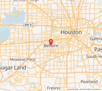 Map of Bellaire, Texas