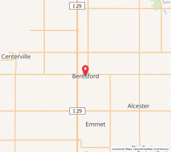 Map of Beresford, South Dakota