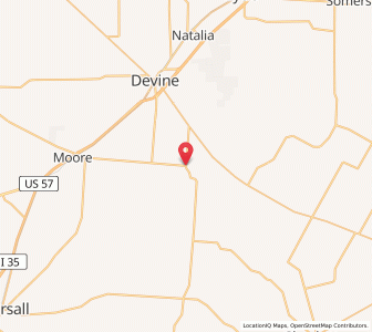 Map of Bigfoot, Texas