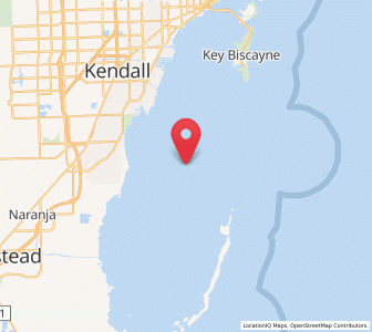 Map of Biscayne Bay, Florida