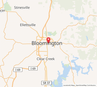 Map of Bloomington, Indiana