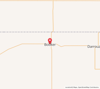 Map of Booker, Texas