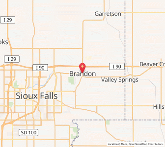 Map of Brandon, South Dakota