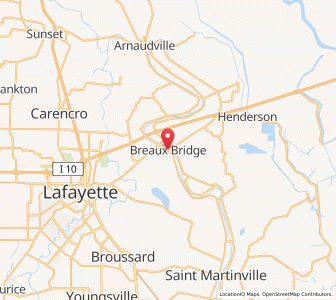 Map of Le Pont Breaux, Louisiana