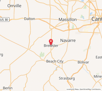 Map of Brewster, Ohio