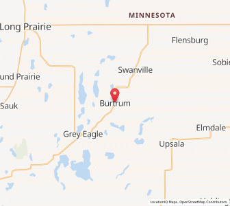 Map of Burtrum, Minnesota