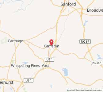 Map of Cameron, North Carolina