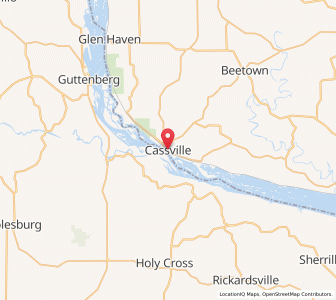 Map of Cassville, Wisconsin