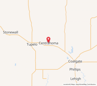 Map of Centrahoma, Oklahoma