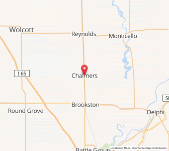 Map of Chalmers, Indiana