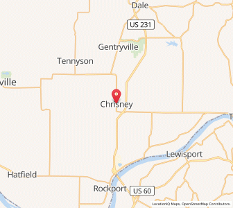 Map of Chrisney, Indiana