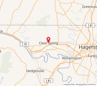 Map of Clear Spring, Maryland