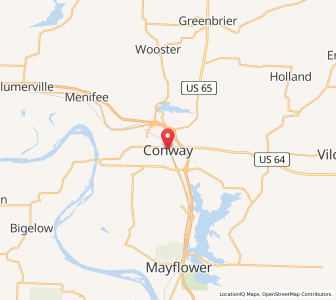 Map of Conway, Arkansas