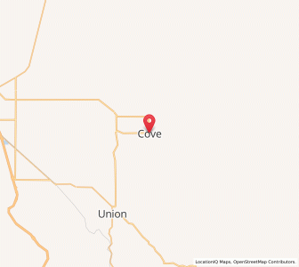 Map of Cove, Oregon