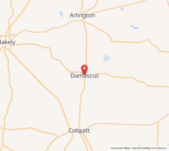 Map of Damascus, Georgia