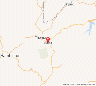 Map of Davis, West Virginia