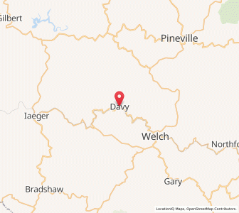 Map of Davy, West Virginia