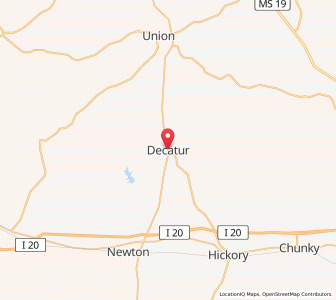 Map of Decatur, Mississippi