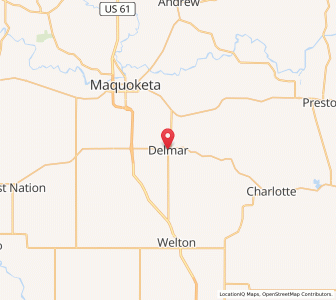 Map of Delmar, Iowa