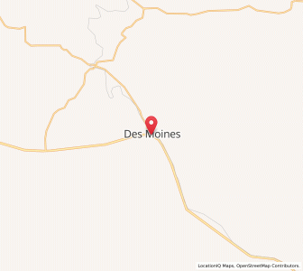 Map of Des Moines, New Mexico