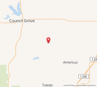 Map of Dunlap, Kansas