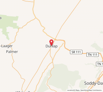 Map of Dunlap, Tennessee