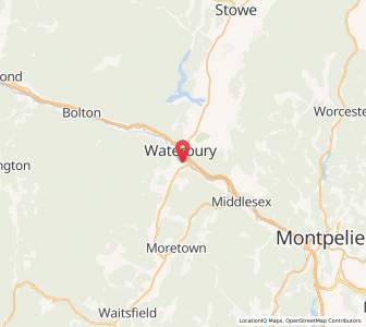 Map of Duxbury, Vermont