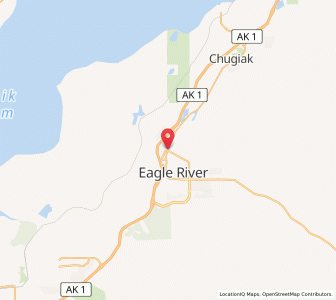 Map of Eagle River, Alaska