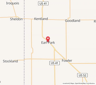 Map of Earl Park, Indiana