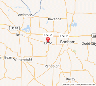 Map of Ector, Texas