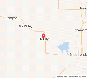 Map of Elk City, Kansas