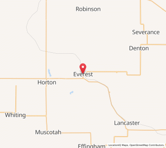 Map of Everest, Kansas
