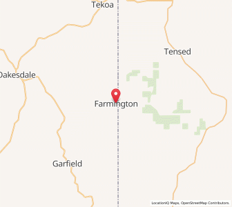 Map of Farmington, Washington