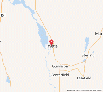 Map of Fayette, Utah