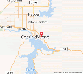 Map of Fernan Lake Village, Idaho