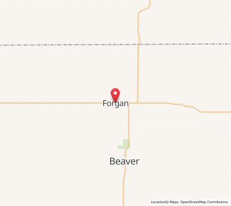 Map of Forgan, Oklahoma
