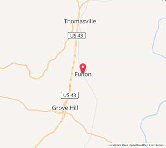 Map of Fulton, Alabama
