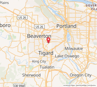 Map of Garden Home-Whitford, Oregon
